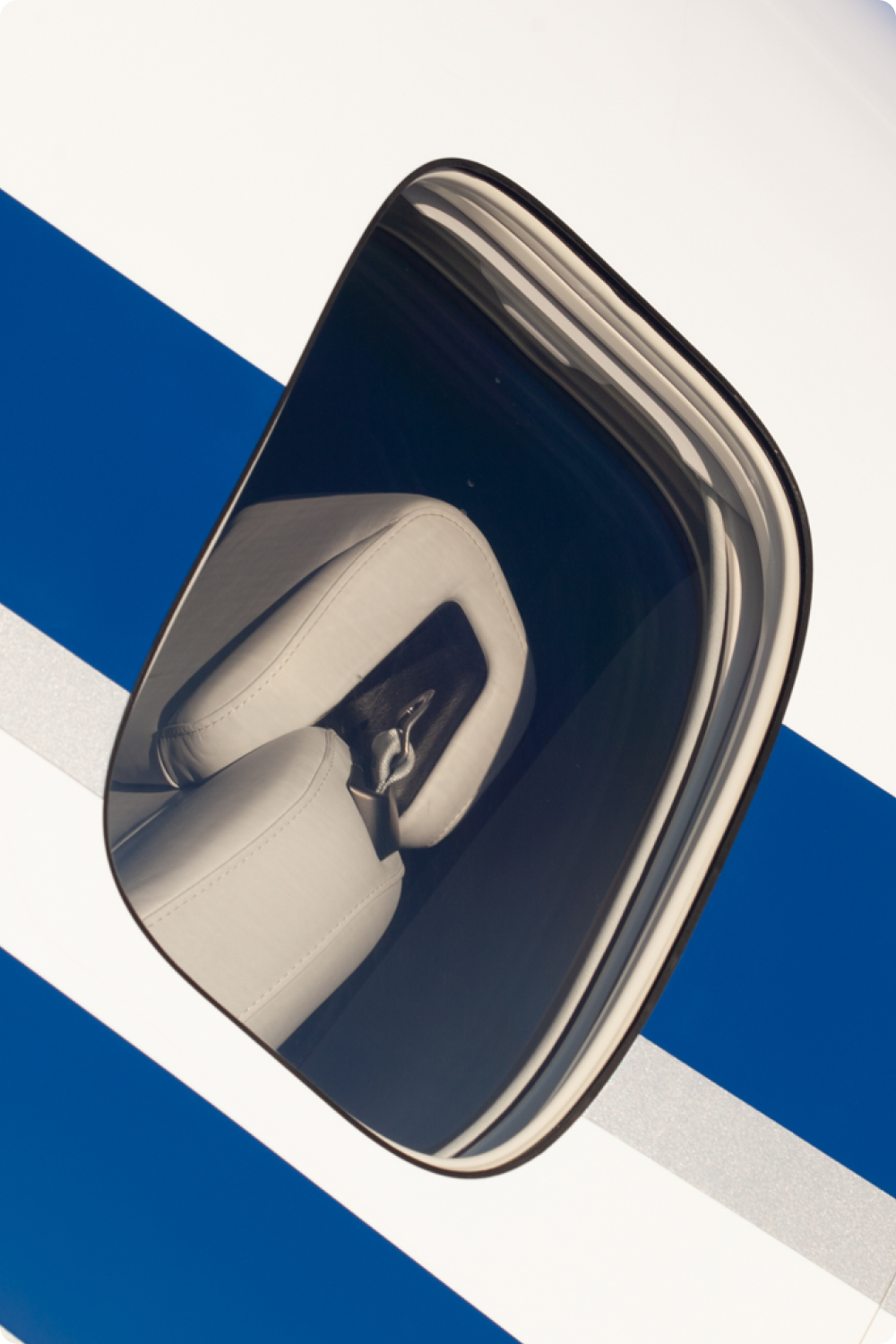Aircraft cabin window detail